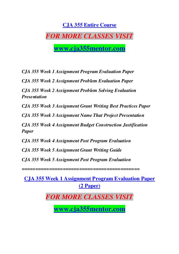 CJA 355 MENTOR Future Starts Here/cja355mentor.com CJA 355 MENTOR Future Starts Here/cja355mentor.com