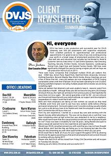 DVJS Client Newsletter