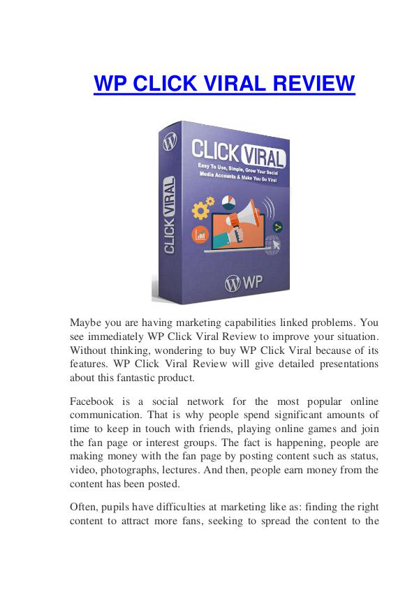 WP Click Viral Review & Bonus ( OFFICAL )