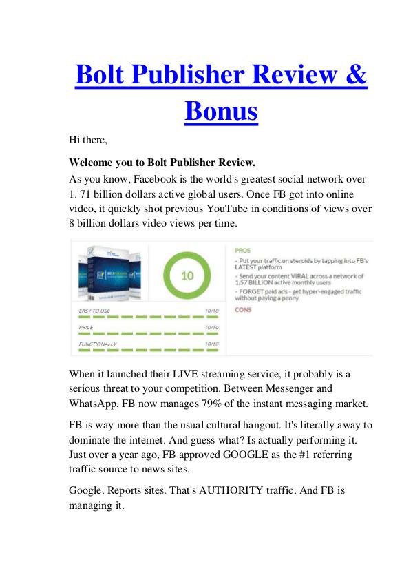 Bolt Publisher Review - Why Should Buy It? 50% Discount