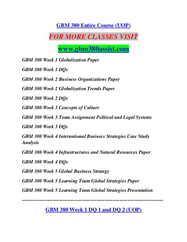 GBM 380 ASSIST Career Path Begins/gbm380assist.com GBM 380 ASSIST Career Path Begins/gbm380assist.com