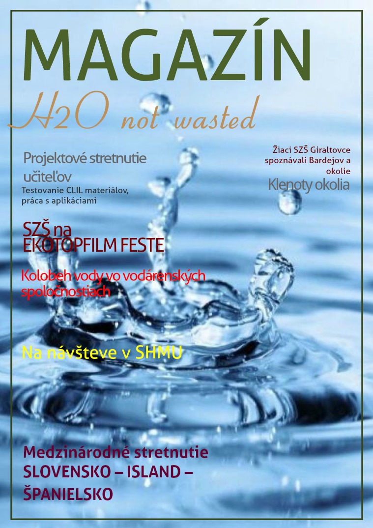 Projekt H2O not wasted na SZŠ v Giraltovciach 2