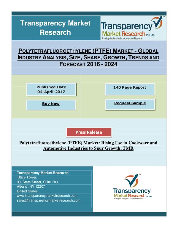 Polytetrafluoroethylene Market Rising Use in Cookware and Automotive Industries