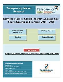 Ethylene Market is Expected to Reach US$ 234.2 Bn by 2020