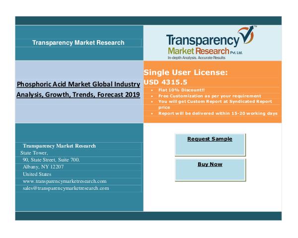 Phosphoric Acid Market 2013 – 2019