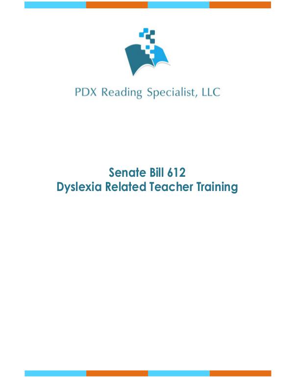 Dyslexia Related Teacher Training