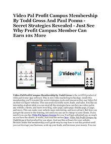 Get Video Pal Profit Campus Membership