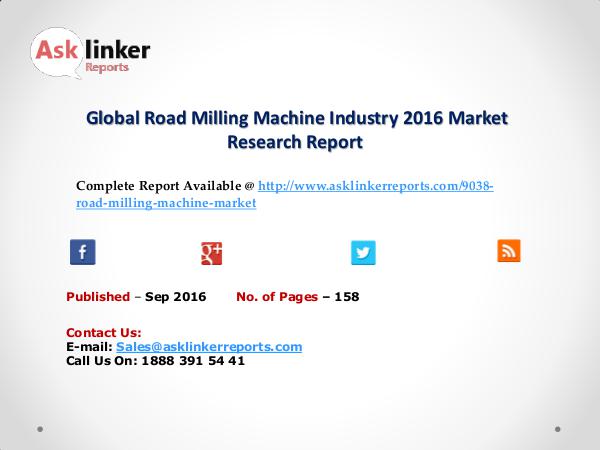 Global Quayside Container Crane Industry Overview and Forecasts 2016 SEP 2016