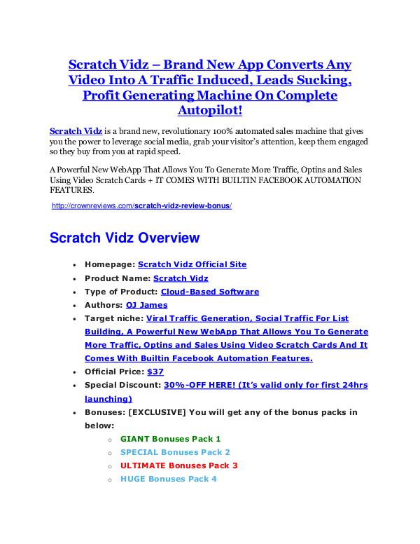 marketing Scratch Vidz reviews and bonuses Scratch Vidz