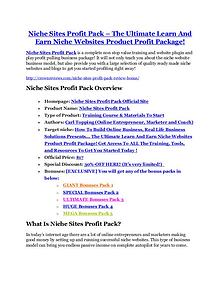 Niche Sites Profit Pack review and (MEGA) bonuses – Niche Sites Profit Pack