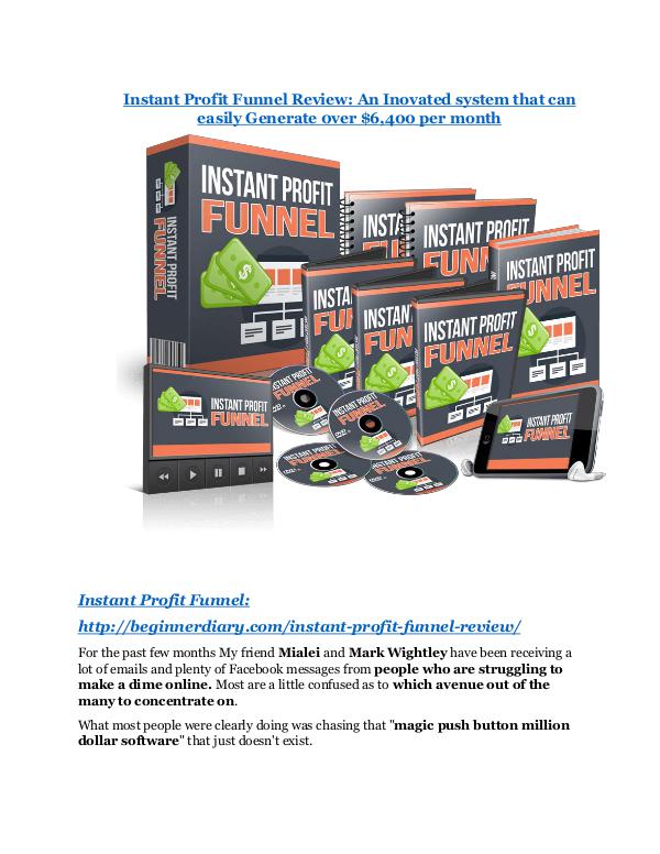 Instant Profit Funnel Detail Review and Instant Profit Funnel $22,700 Bonus