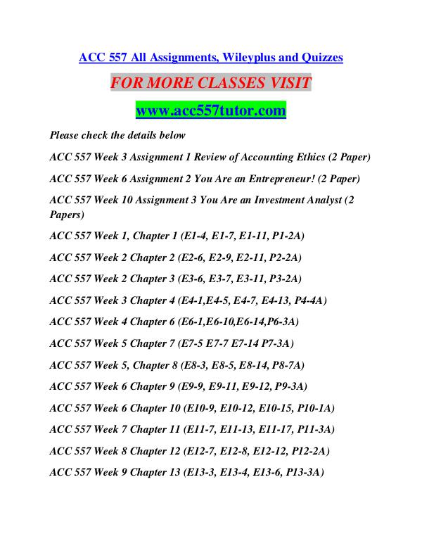 ACC 557 TUTOR Education  Terms/acc557tutor.com ACC 557 TUTOR Education  Terms/acc557tutor.com