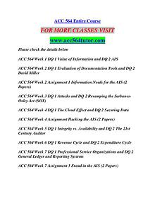 ACC 564 TUTOR Education  Terms/acc564tutor.com