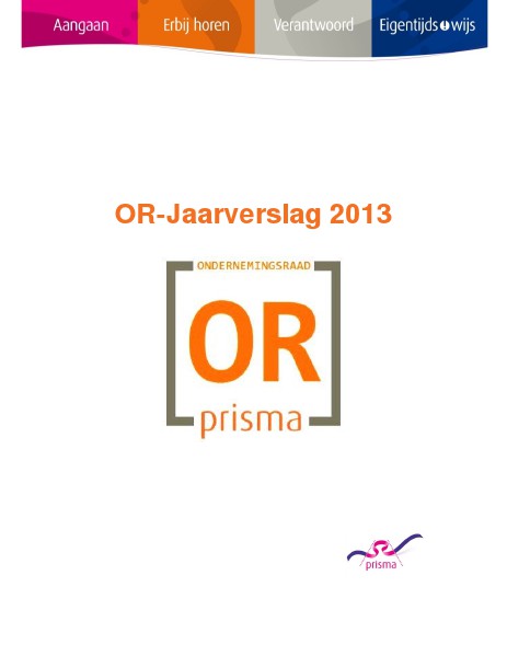 Interne publicaties OR Jaarverslag 2013