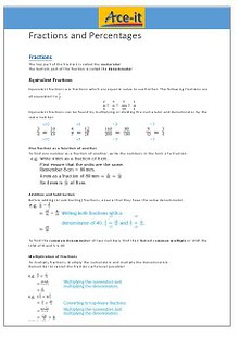 Fractions and Percentages