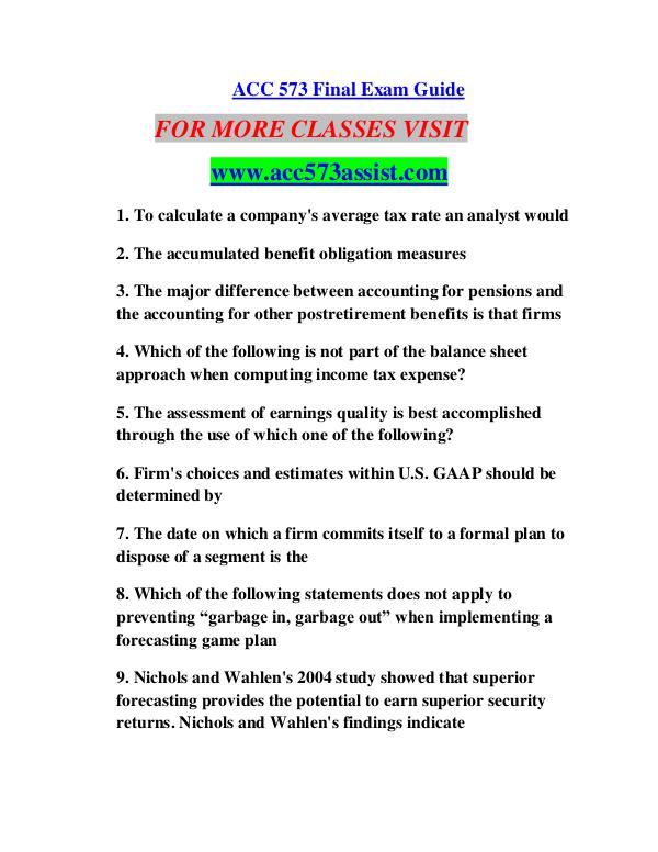 ACC 573 ASSIST Education  Terms/acc573assist.com ACC 573 ASSIST Education  Terms/acc573assist.com