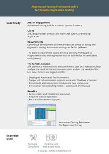 Automated testing tool for a robotic system firmware