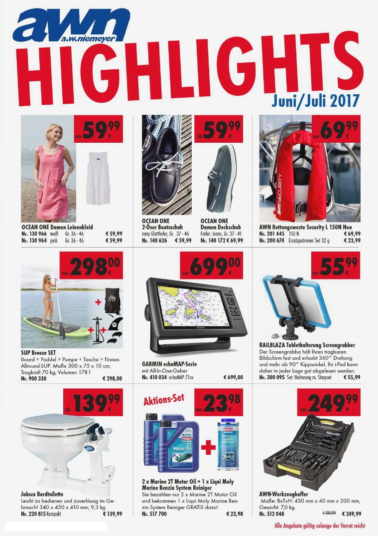 AWN Wassersport HIGHLIGHTS JUNI / JULI 2017 awn_Digi_Beilage06-17