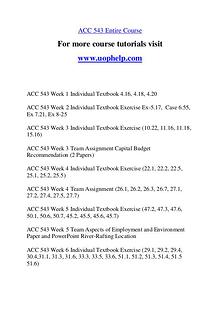 ACC 543 Experience Tradition/uophelp.com