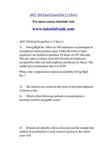 ACC 304 Course Great Wisdom / tutorialrank.com