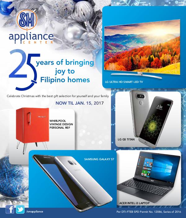 SM APPLIANCE CENTER - CHRISTMAS CATALOGUE 2016 11111111111111111111111111111111111111111111111111