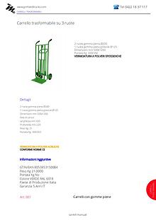 Carrelli trasformabili 3 posizioni ruote gomma piena