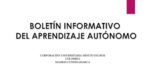 Boletín Informativo Boletín Informativo.