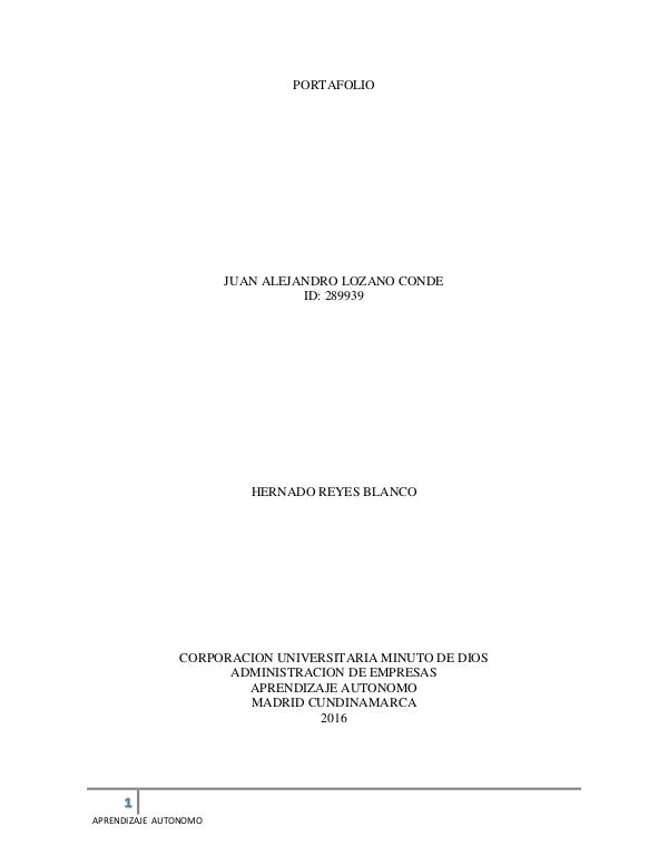 portafolio aprendizaje autonomo el aprendizaje autónomo