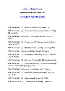 ACC 564 Course Great Wisdom / tutorialrank.com