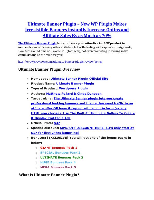 MarketingUltimate Banner Plugin review & huge +100 bonus items