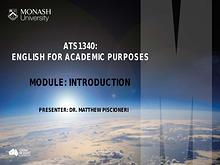 ATS1340 ENGLISH FOR ACADEMIC PURPOSES WORKBOOK 1