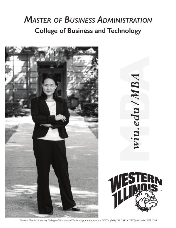 Western Illinois University Master of Business Administration Program Master of Business Administration