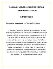 Manual de estilo de La Famosa Envigadeña