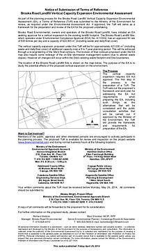 Brooks Road Landfill Vertical Capacity Expansion