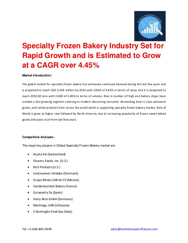 Specialty Frozen Bakery Market