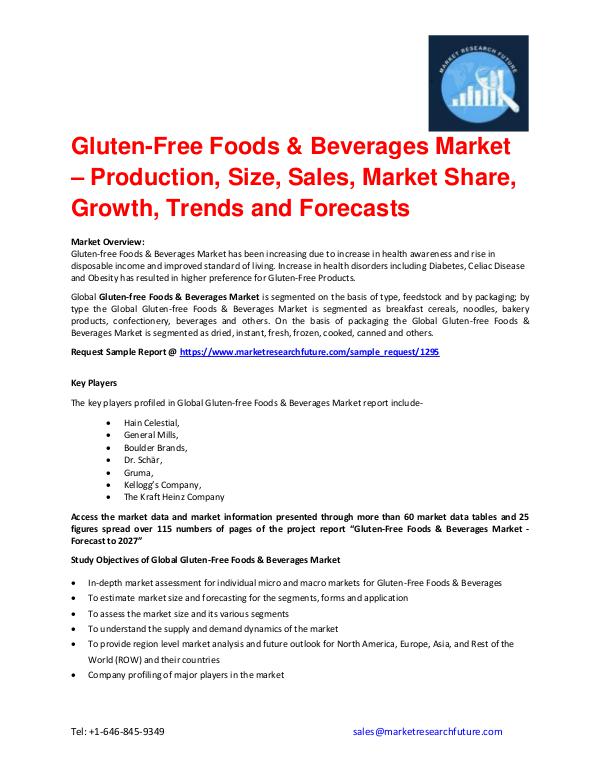 Gluten-Free Foods & Beverages Market Research, Com