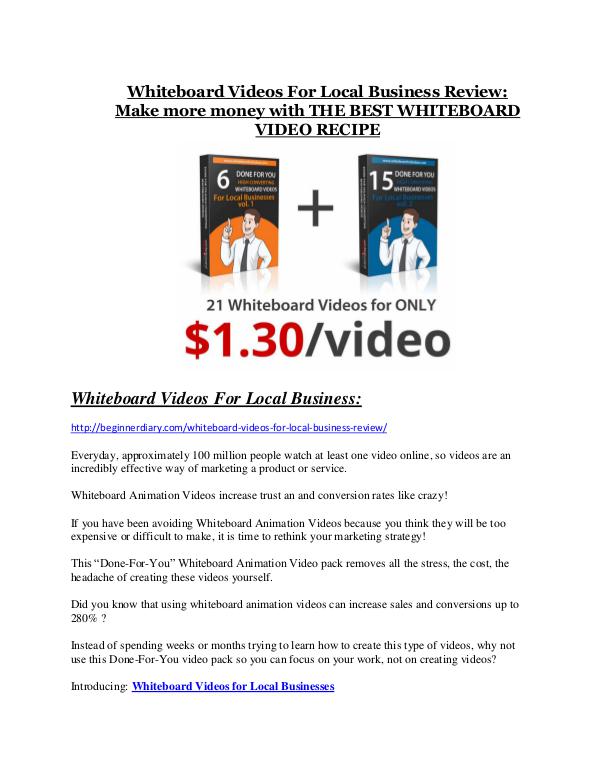 Whiteboard Videos For Local Business Review-TRUST about Whiteboard Videos For Local Business and 80% discount