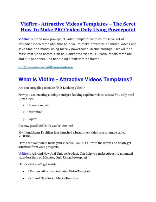 Marketing Vidfire Review and Premium $14,700 Bonus