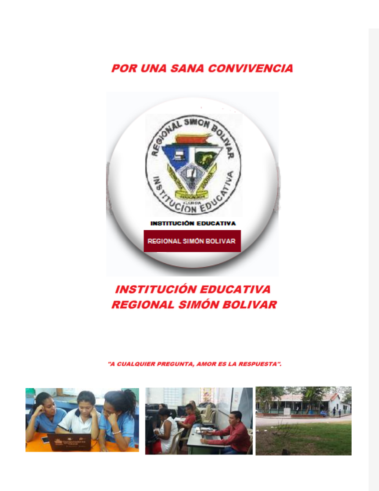 MANUAL DE CONVIVENCIA Regional Simón Bolívar