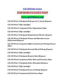 CJS 210 TUTOR Possible Everything/cjs210tutor.com