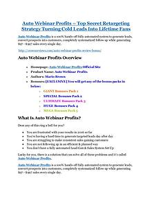 MarketingAuto Webinar Profits Review-MEGA $22,400 Bonus & 65% DISCOUNT