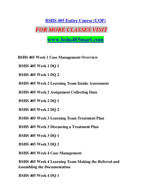 BSHS 405 MART Future Starts Here/bshs405mart.com BSHS 405 MART Future Starts Here/bshs405mart.com