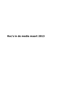 roc's in de media maart 2013