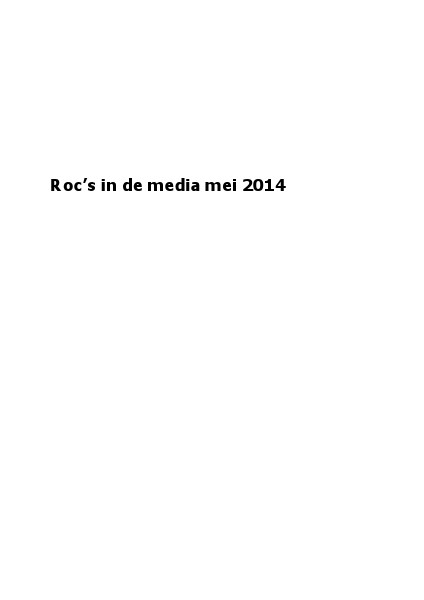 roc's in de media mei 2014