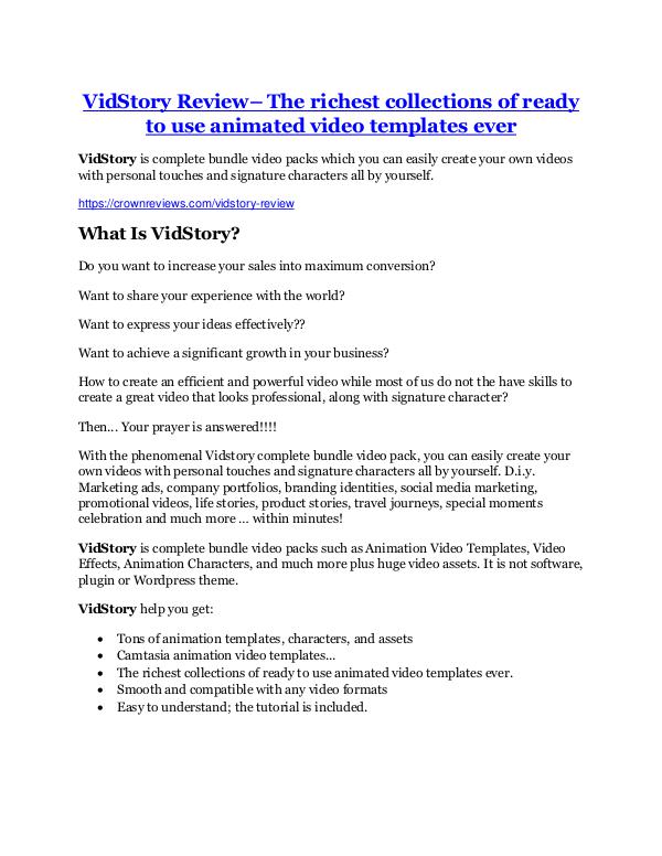 Marketing VidStory review & (GIANT) $24,700 bonus