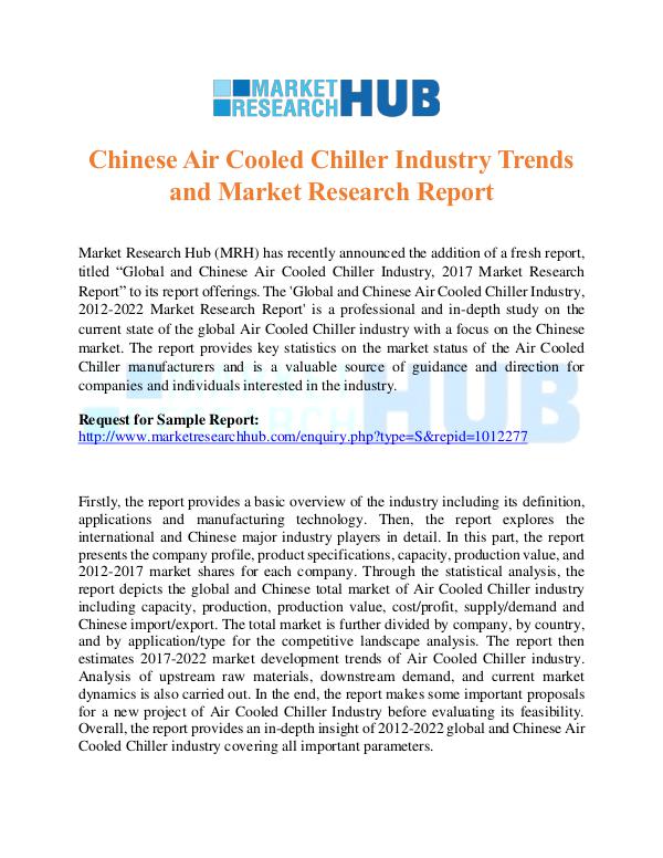 Market Research Report Chinese Air Cooled Chiller Industry Trends Report