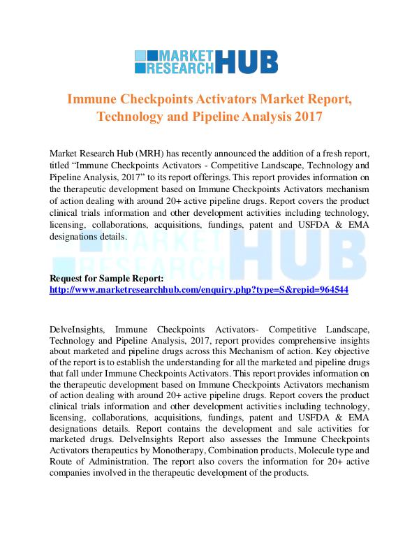 Immune Checkpoints Activators Market Report