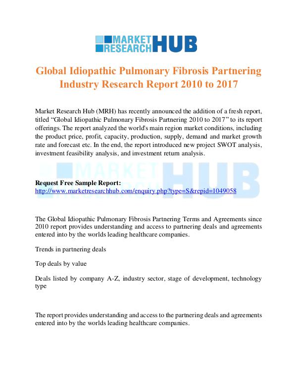 Idiopathic Pulmonary Fibrosis Partnering Industry