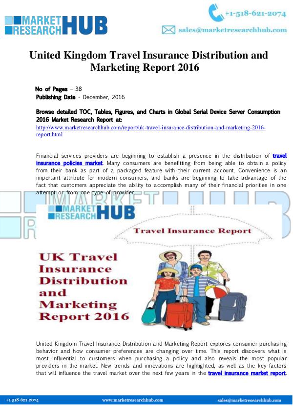 Market Research Report United Kingdom Travel Insurance Distribution