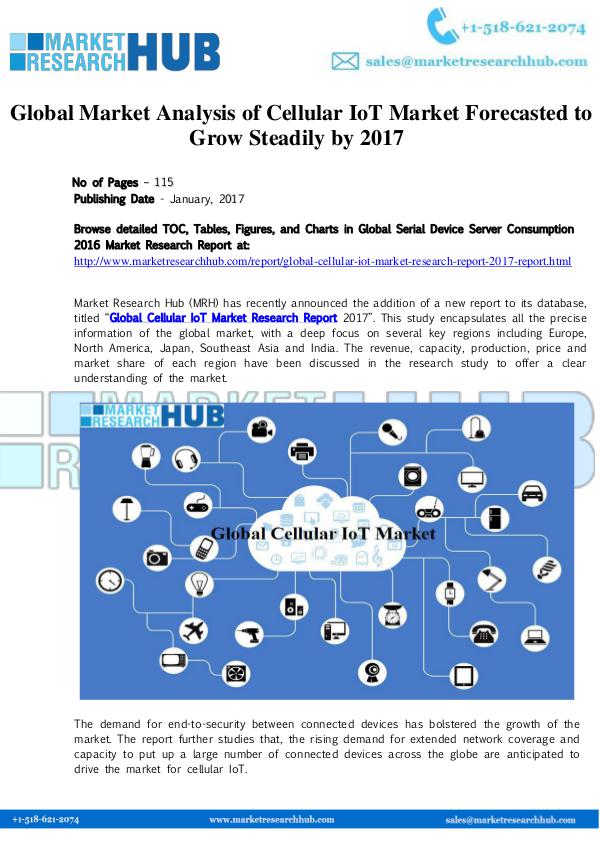 Market Research Report Market Analysis Report of Cellular IoT Industry